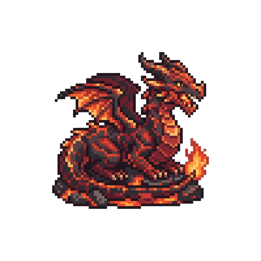 A Crimson Magma Inferno Dragon