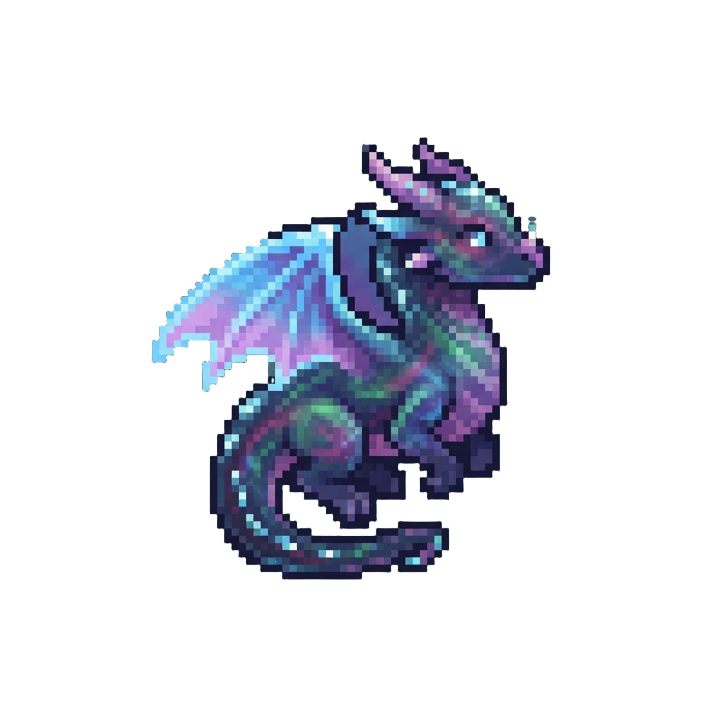 An Ethereal Aurora Nebula Dragon
