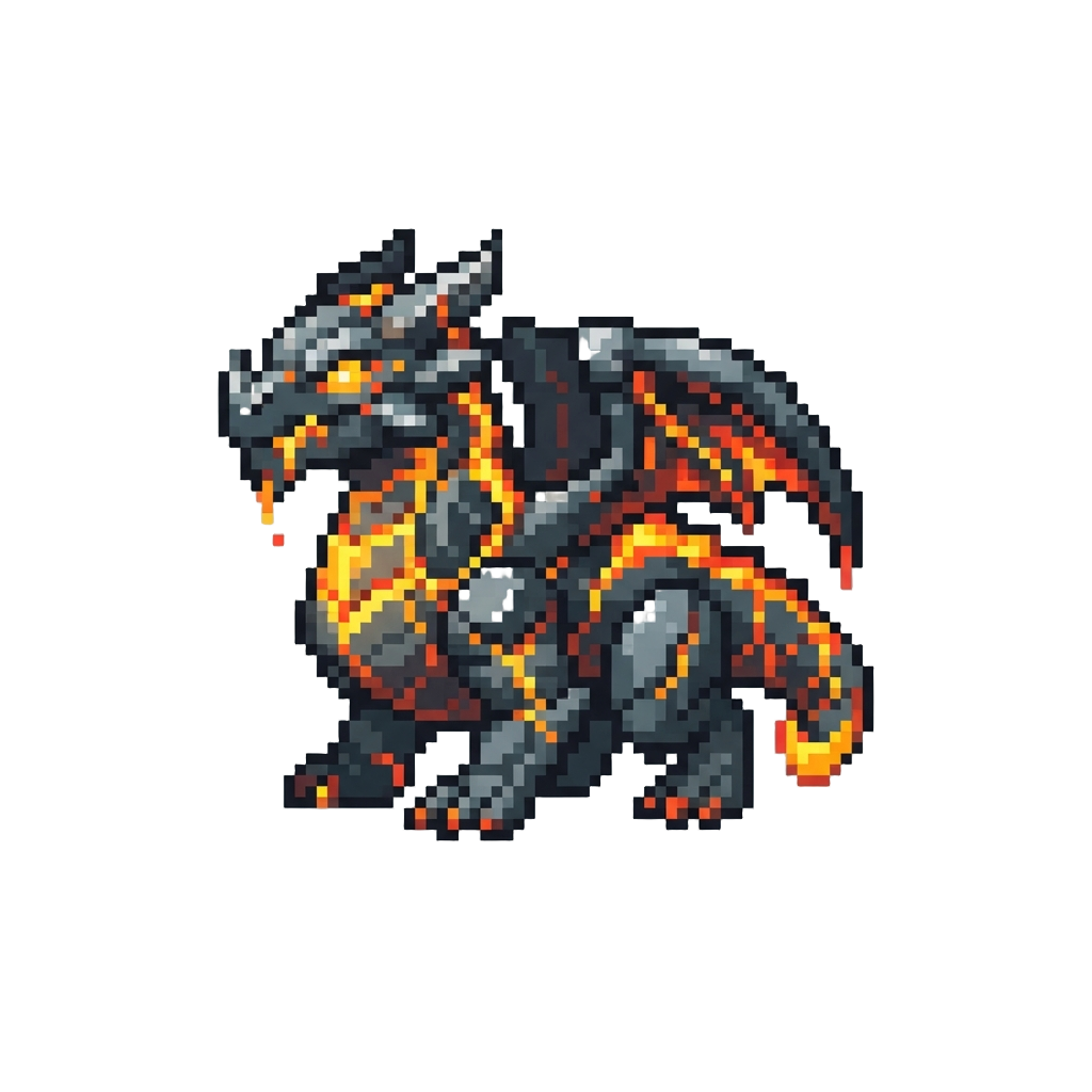 A Molten Basalt Titan Dragon