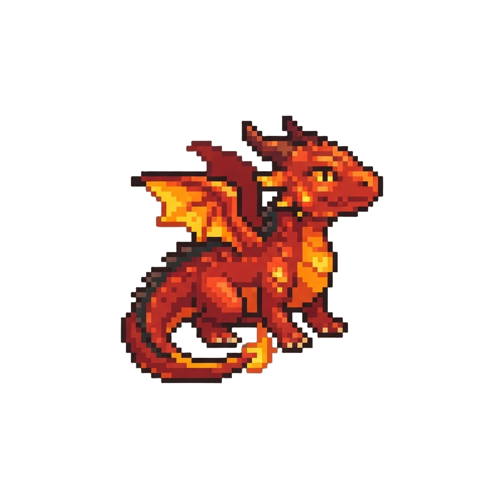 A Small Ember Lizard Dragon