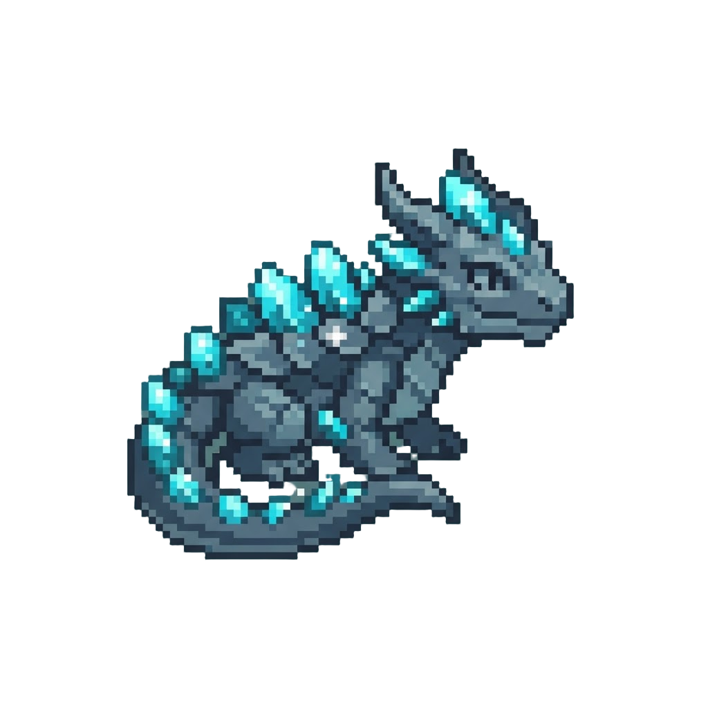 A Cave Crystal Gecko Dragon