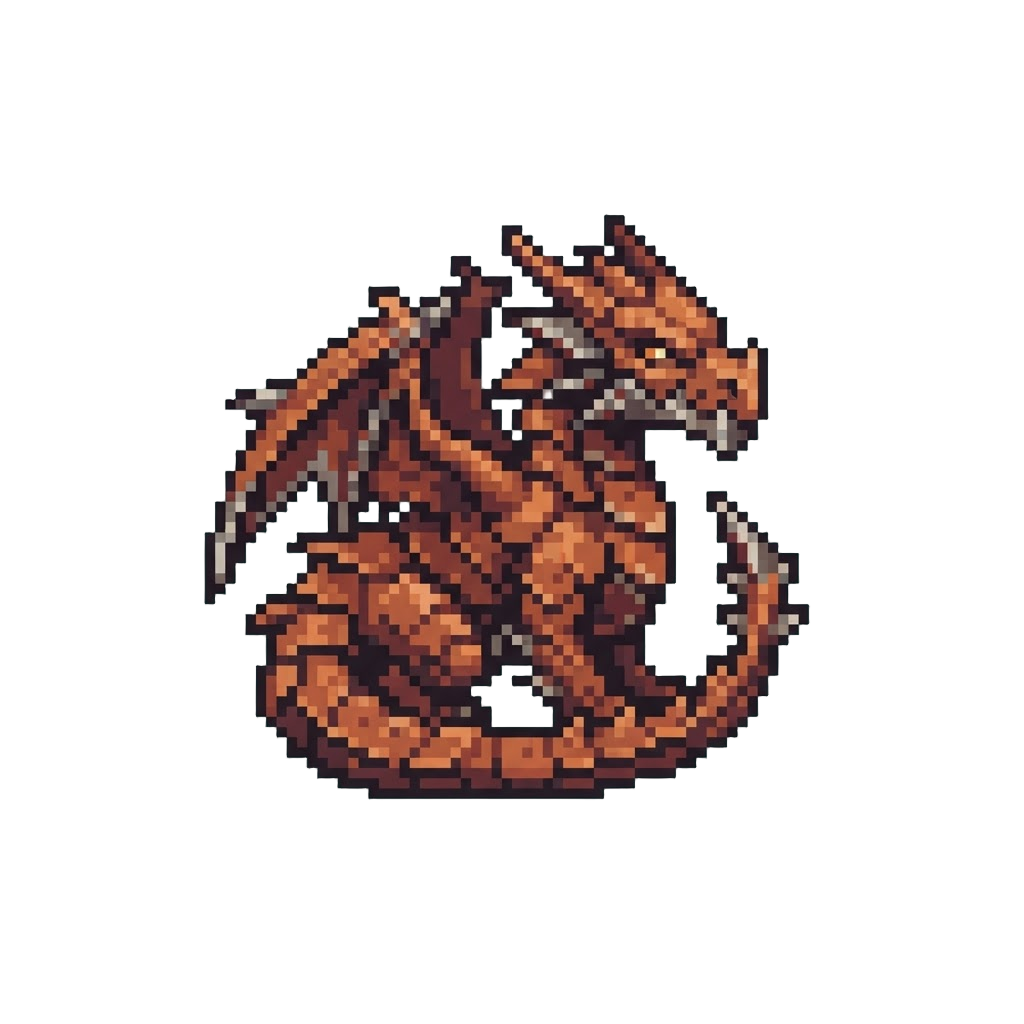 A Rust Scale Razor Dragon