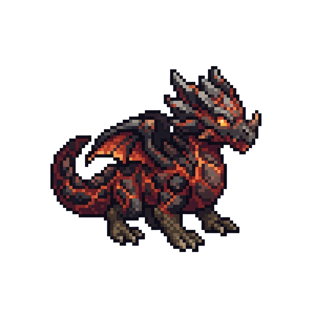 A Volcanic Slag Dragon
