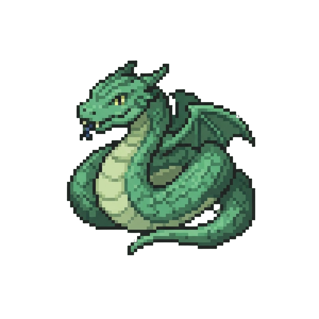 A Venomous Emerald Viper Dragon