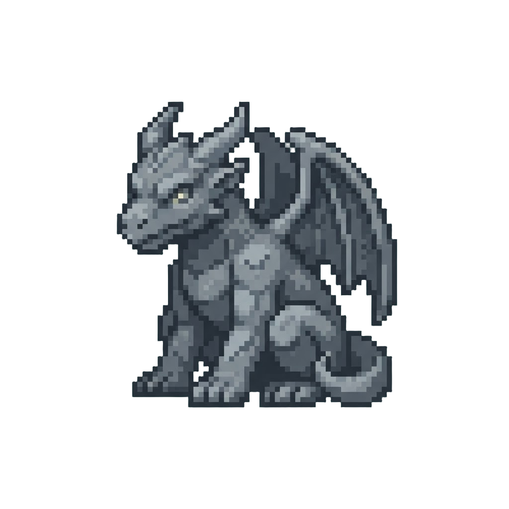 A Stone Gargoyle Dragon