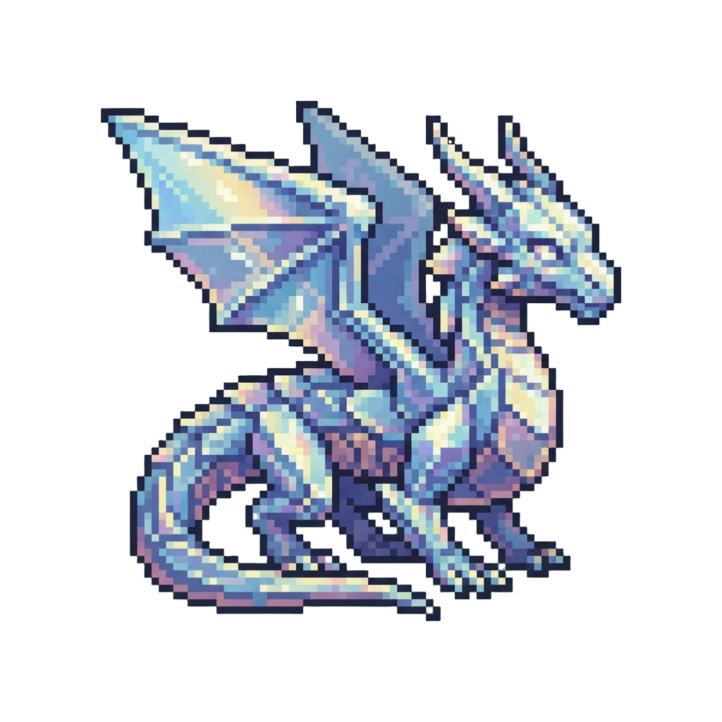 A Crystal Quartz Prismatic Dragon