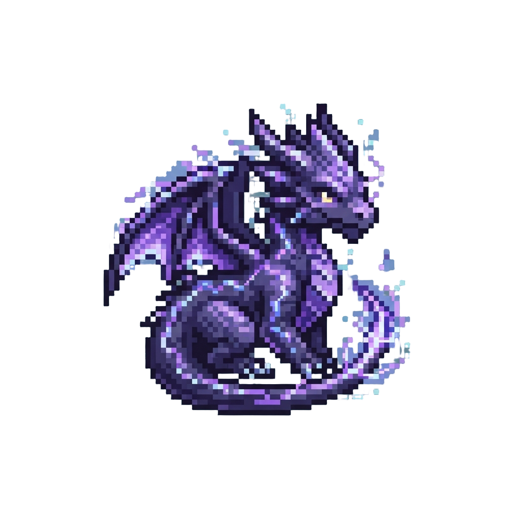 A Crackling Violet Tempest Dragon