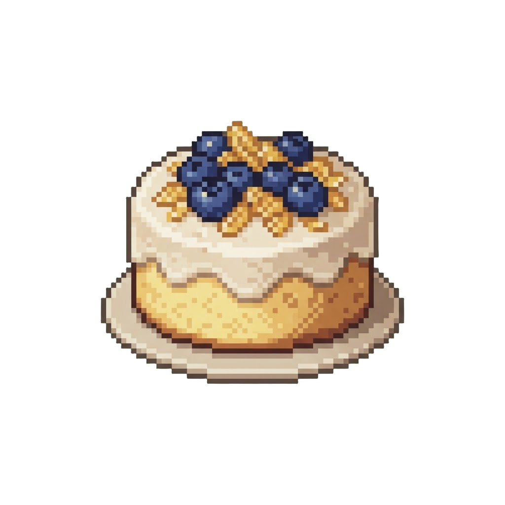 A Delicious Blueberry Lemon Cake Garnished with Candied Peel