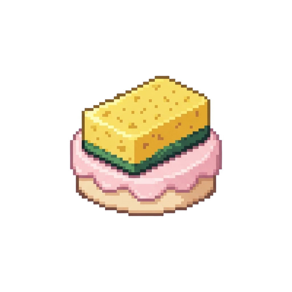 A Sponge Resting Right in the Middle of the Icing