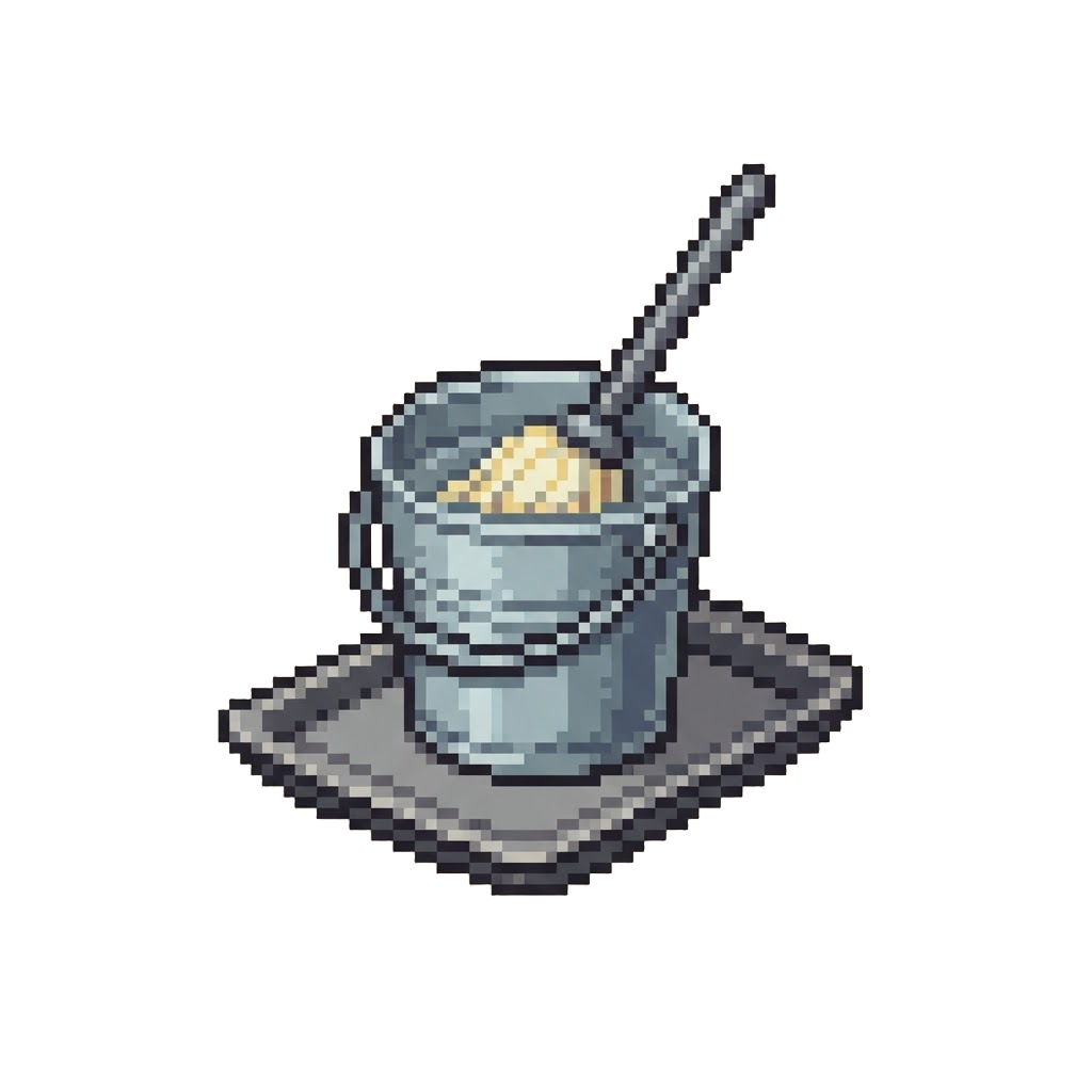 A Mop and Bucket Placed Right Over the Baking Tray