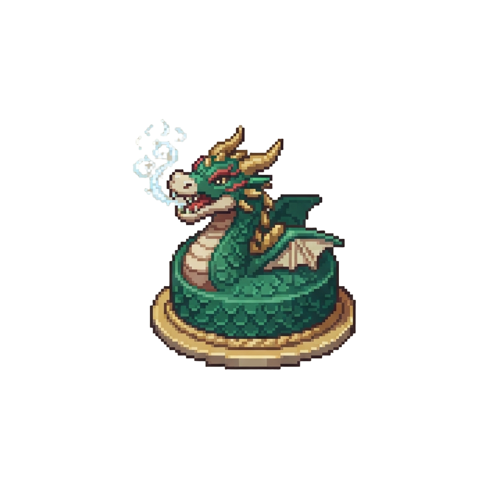 A Majestic Dragon Cake Breathing Tiny Edible Sugar Smoke