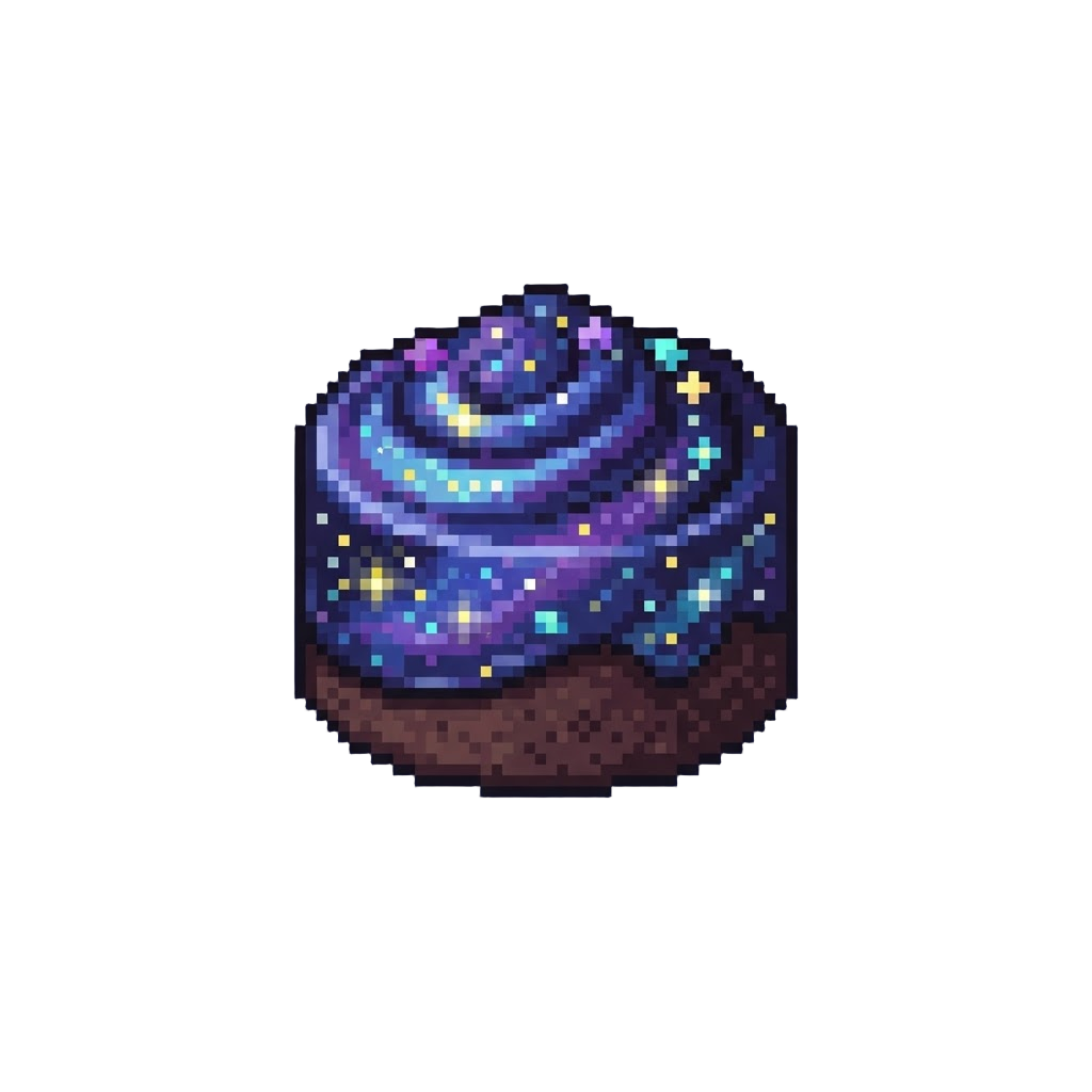 A Glowing Galaxy Cake with Shimmering Starlight Frosting