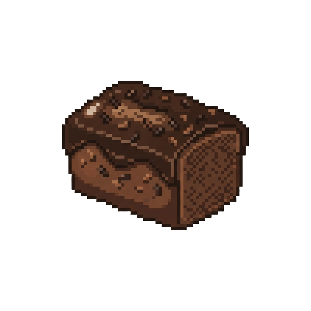 A Standard Chocolate Loaf Cake with Chocolate Sprinkles