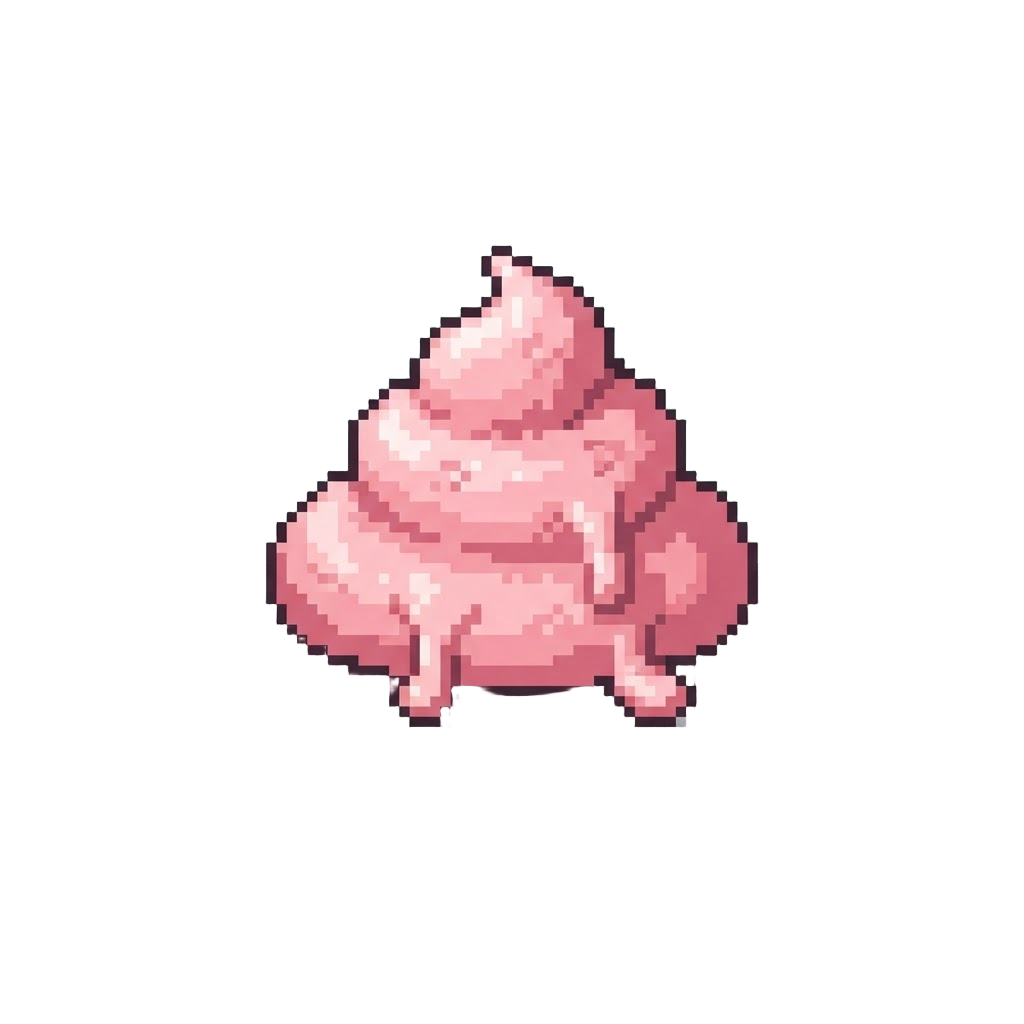 A Mountain of Pink Frosting Foam Dripping Onto the Floor