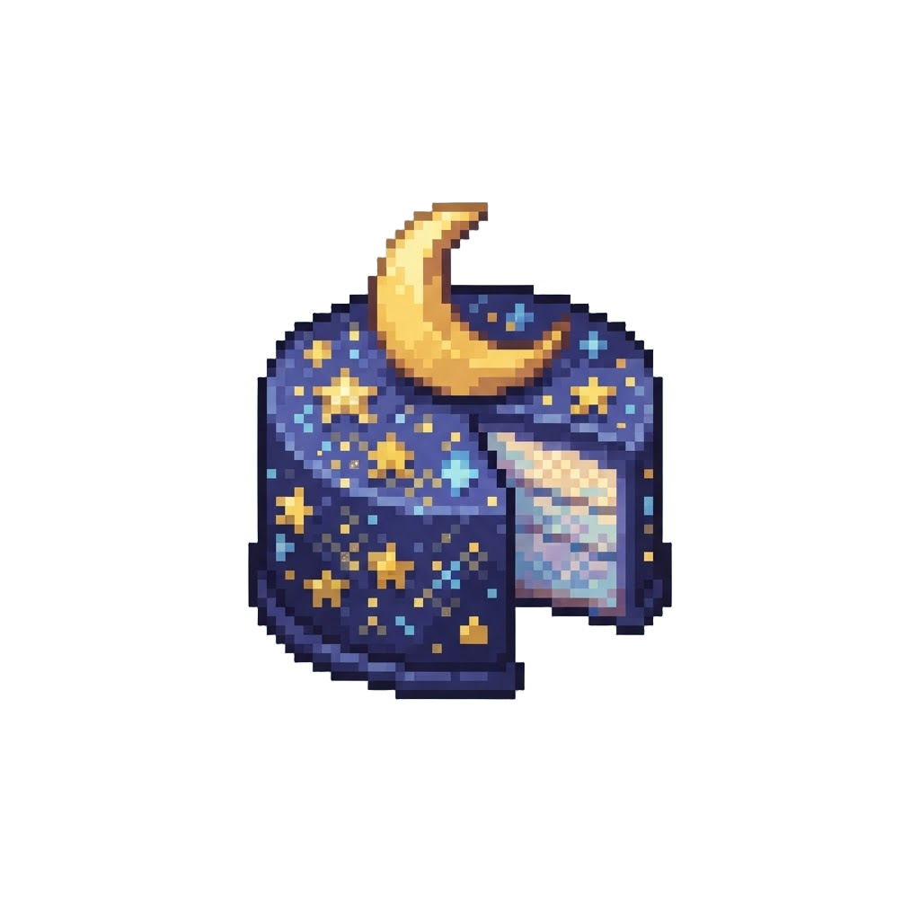 A Celestial Moon-and-stars Cake with Glittering Edible Dust