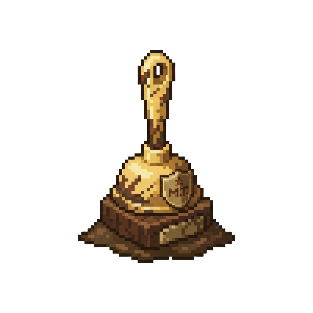A Comical Muddy Plunger Trophy