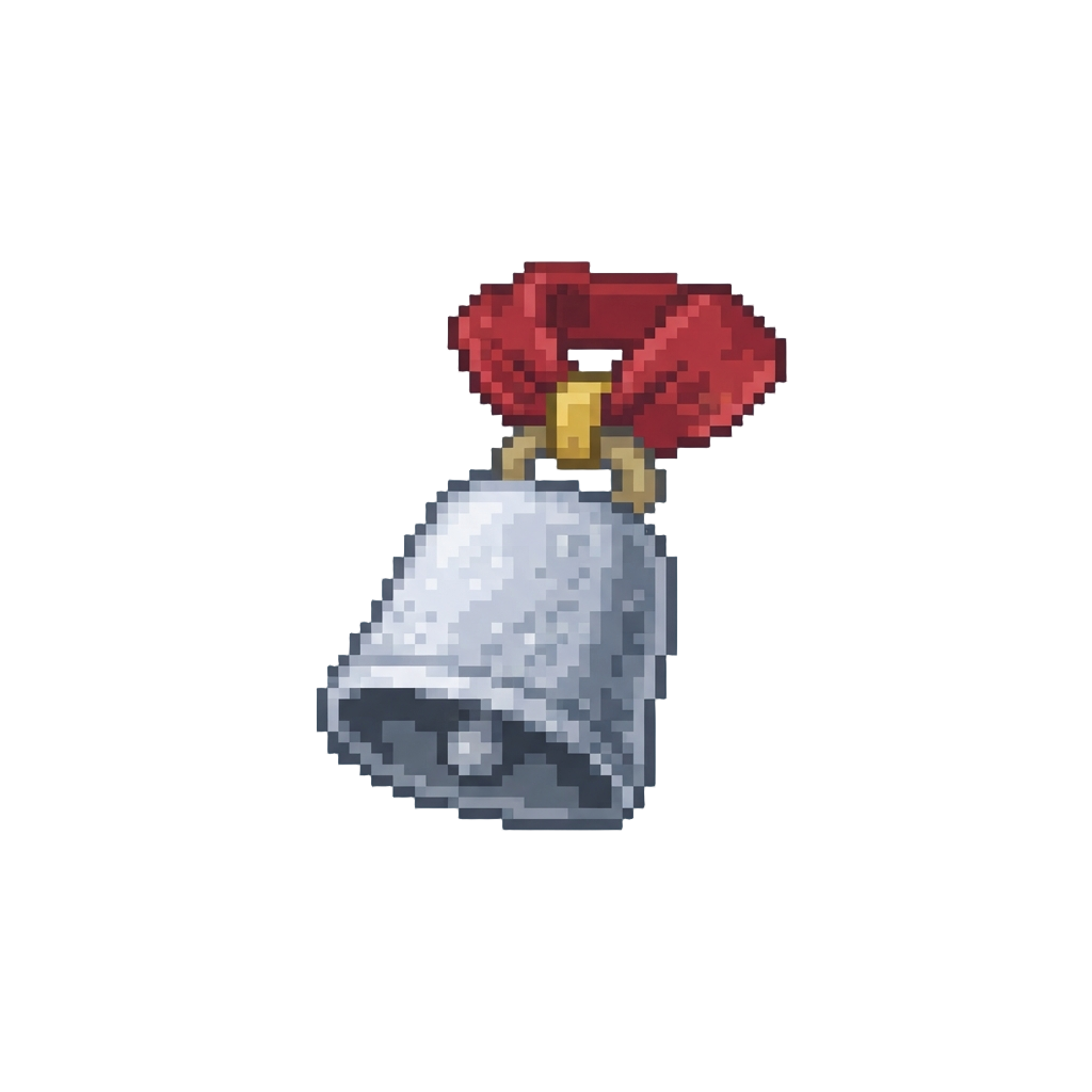 A Sparkling Silver Cowbell Medal