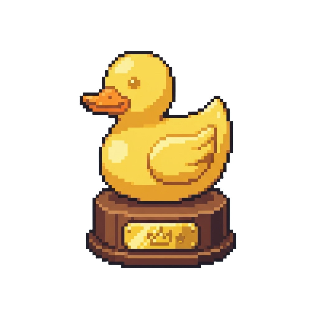 A Yellow Plastic Duck Trophy