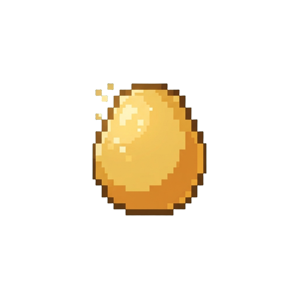 A Glowing Golden Barnyard Egg