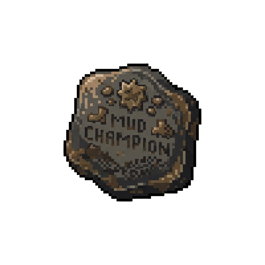 A Glossy Mud-championship Plaque
