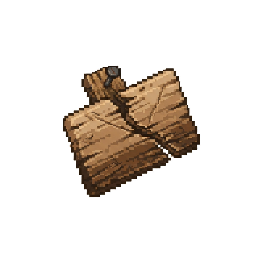 A Broken Wooden Fence Plaque