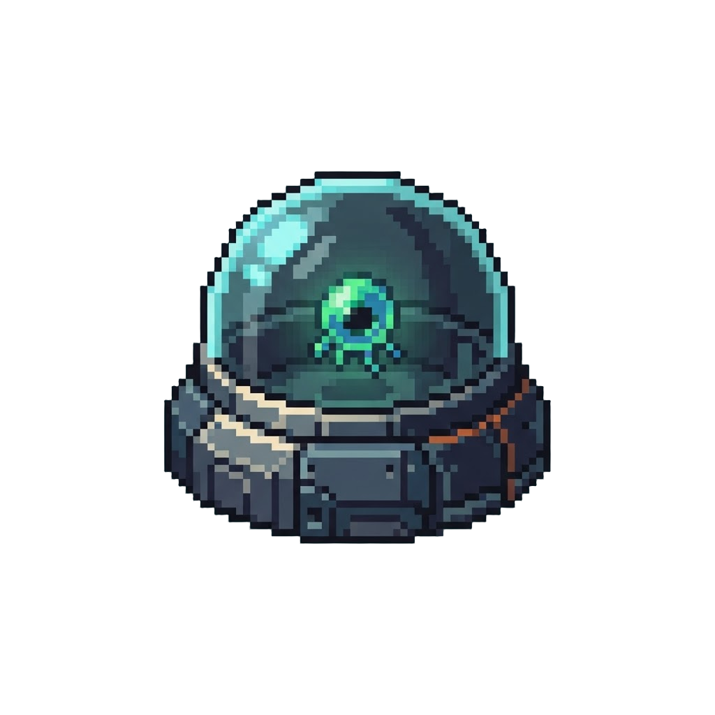 A Glass Dome Alien Pod