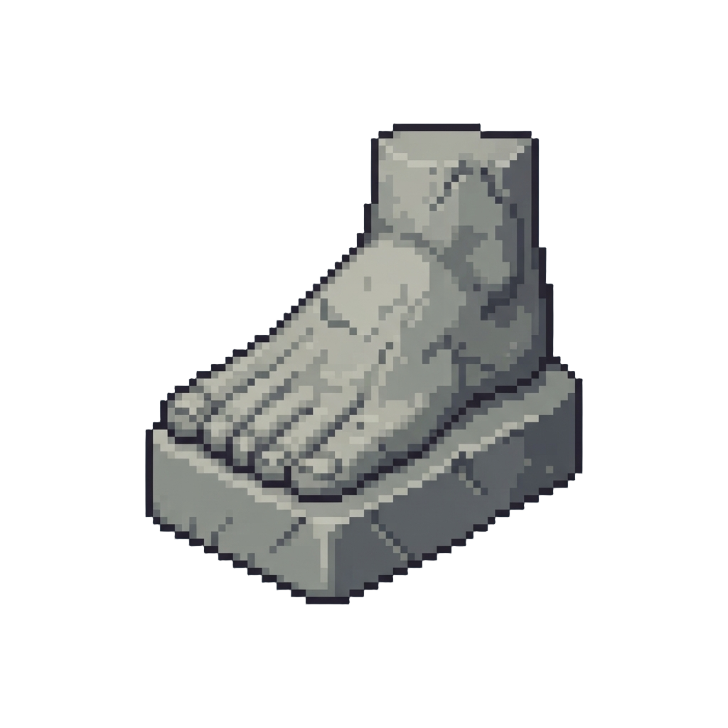 A Massive Stone Statue Foot