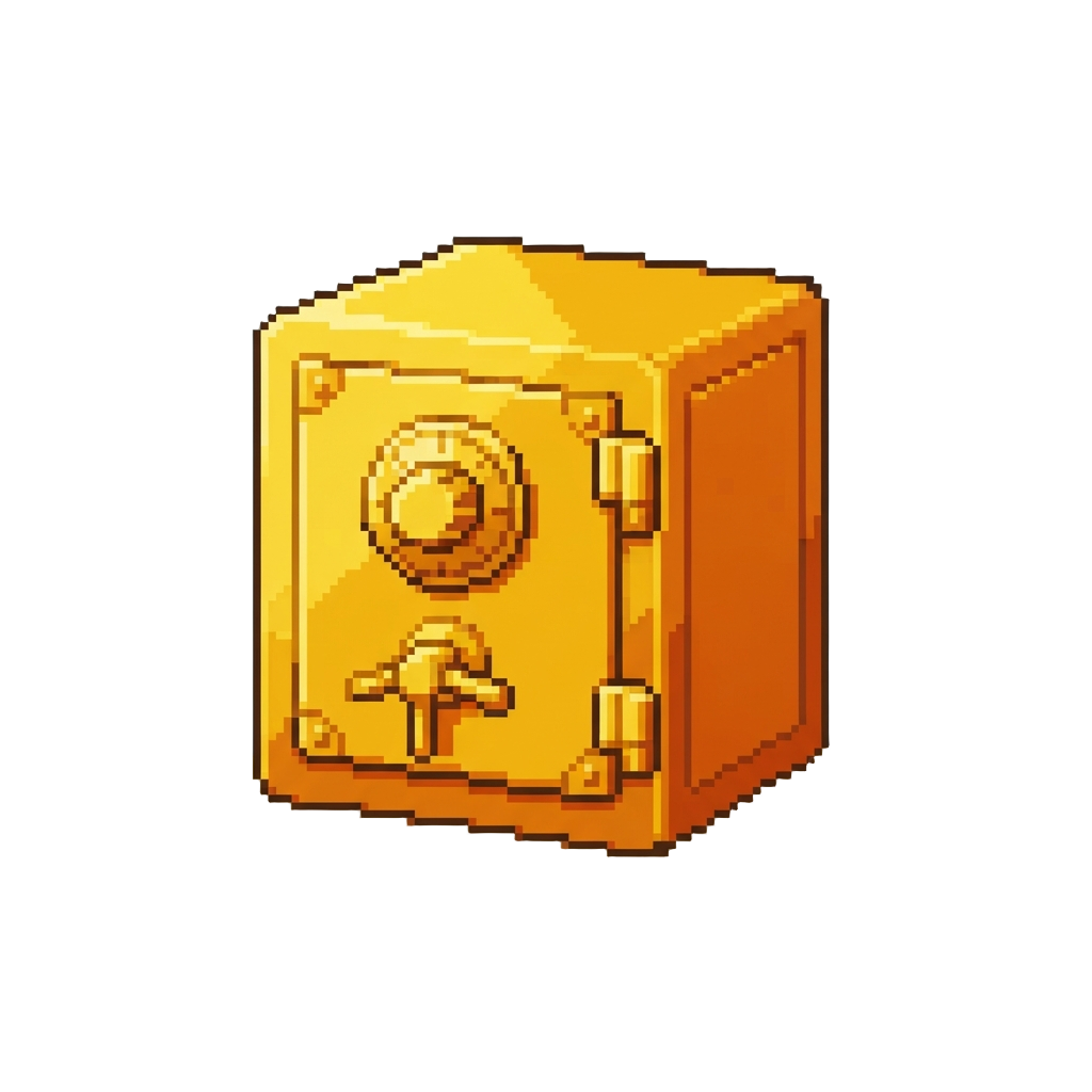 A Giant Shiny Golden Safe