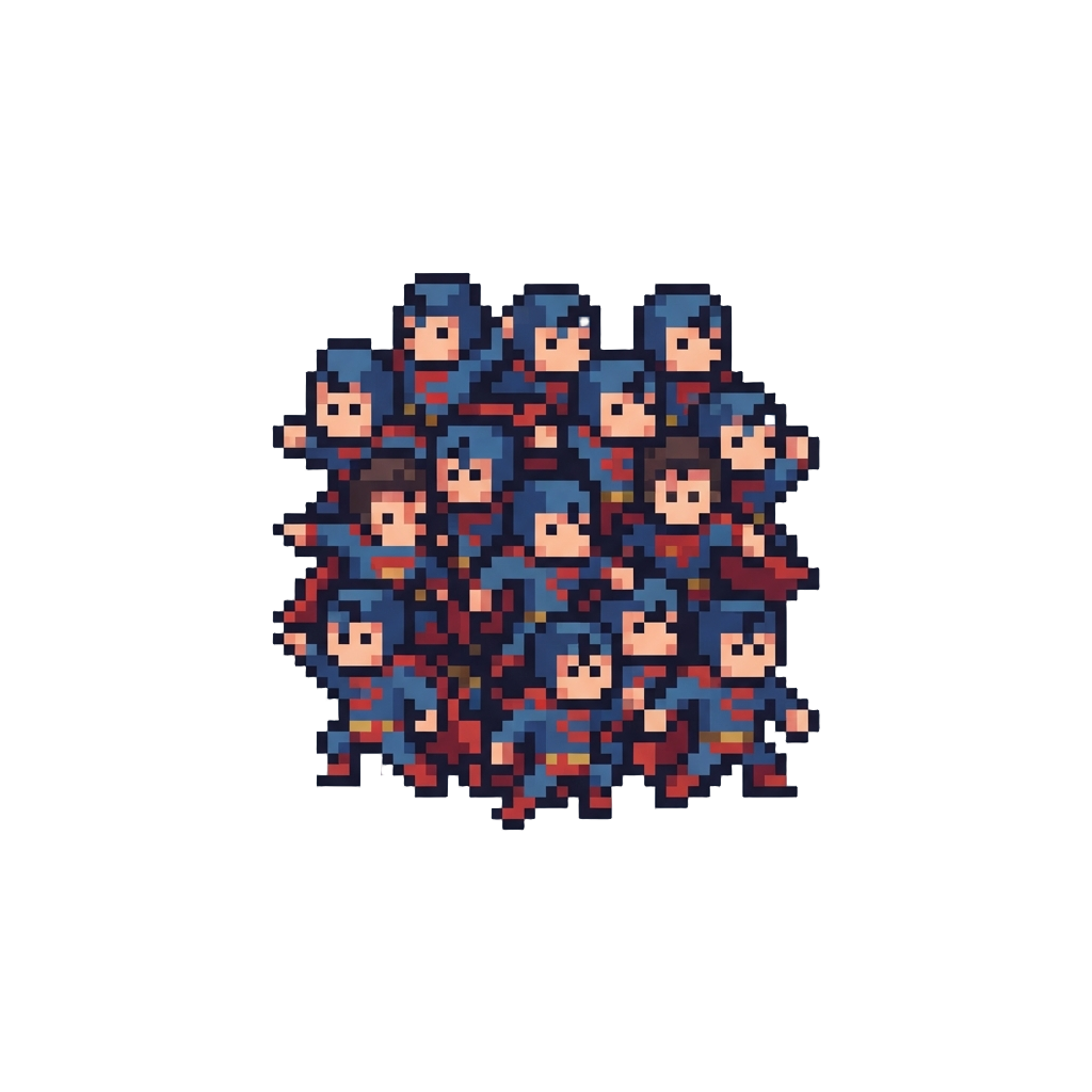 A Horde of Mini Superhero Clones