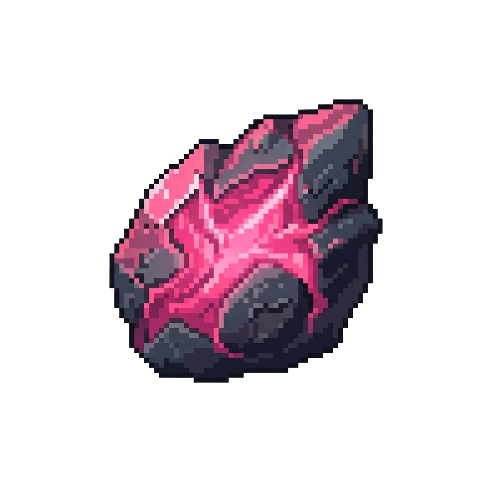 A Glowing Pink Space Meteor