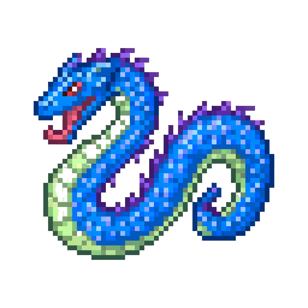 A Sparkling Celestial Dragon with Iridescent Blue Syrup Scales