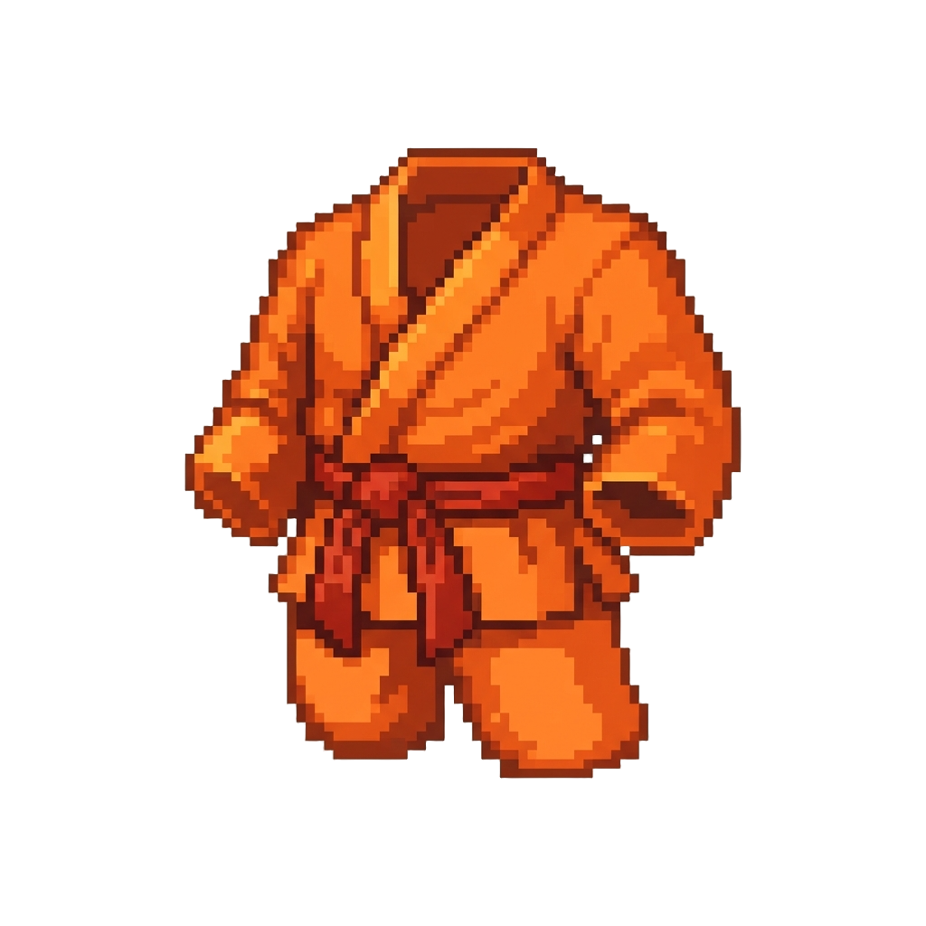 A Fiery Orange Kung Fu Attire