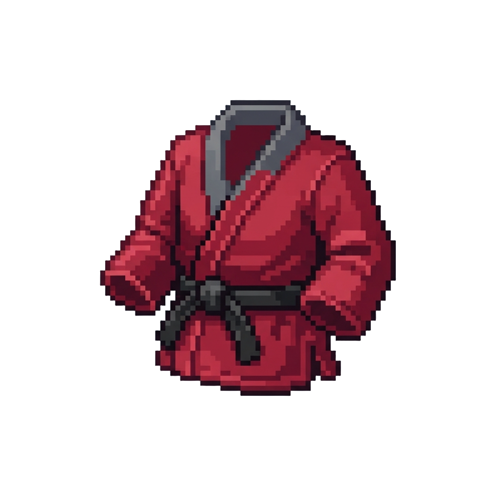 A Sleek Crimson Martial Arts Gi