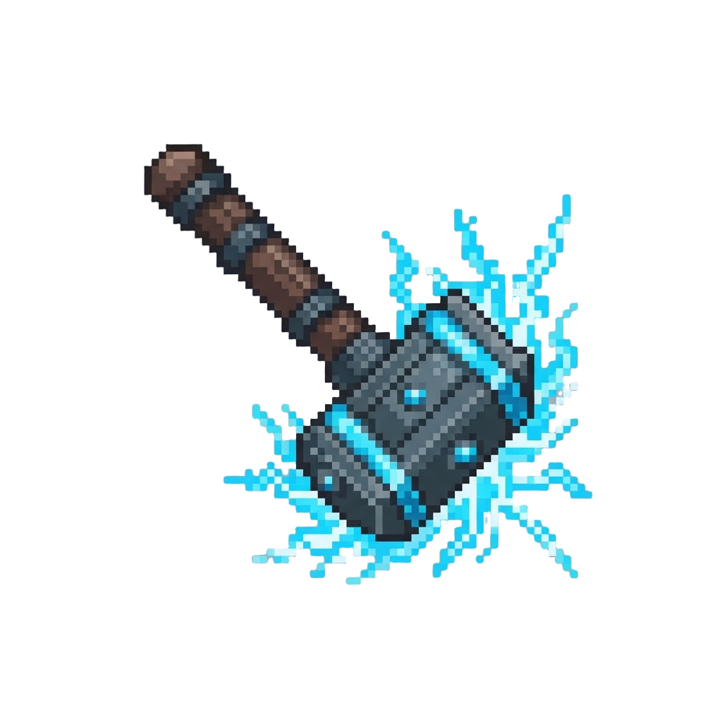 A Giant Lightning-infused Hammer Strike