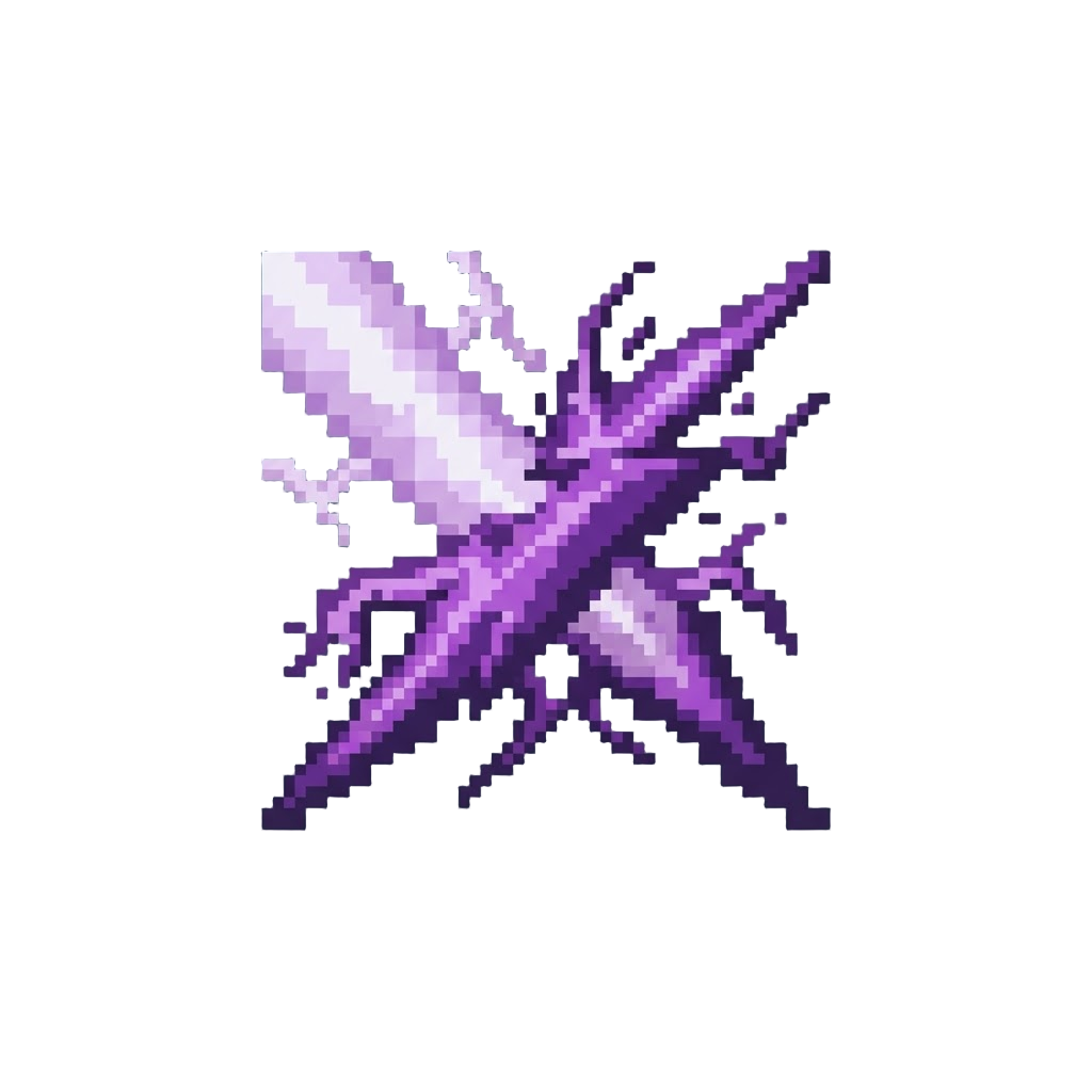A Crackling Purple Lightning Clash