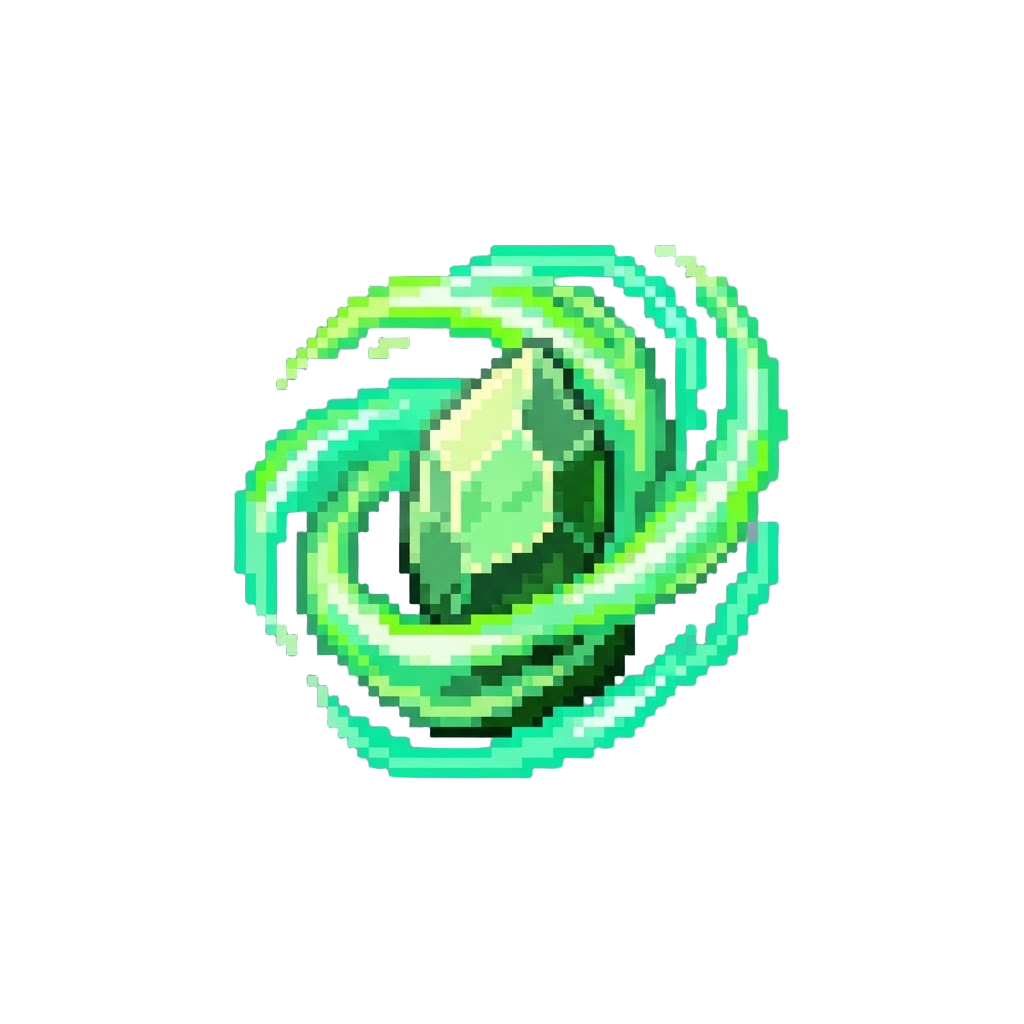 A Surge of Green Time Stone Warp