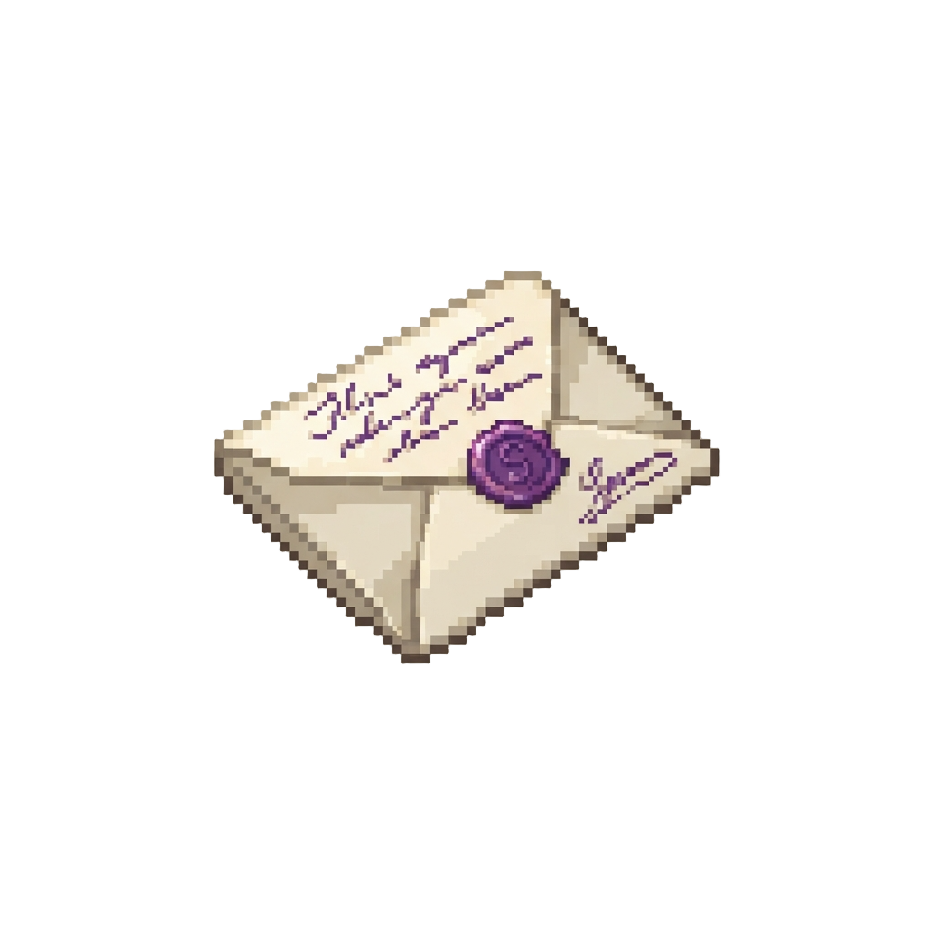 A Heartfelt Handwritten Letter Penned in Rich Violet Fountain-pen Ink