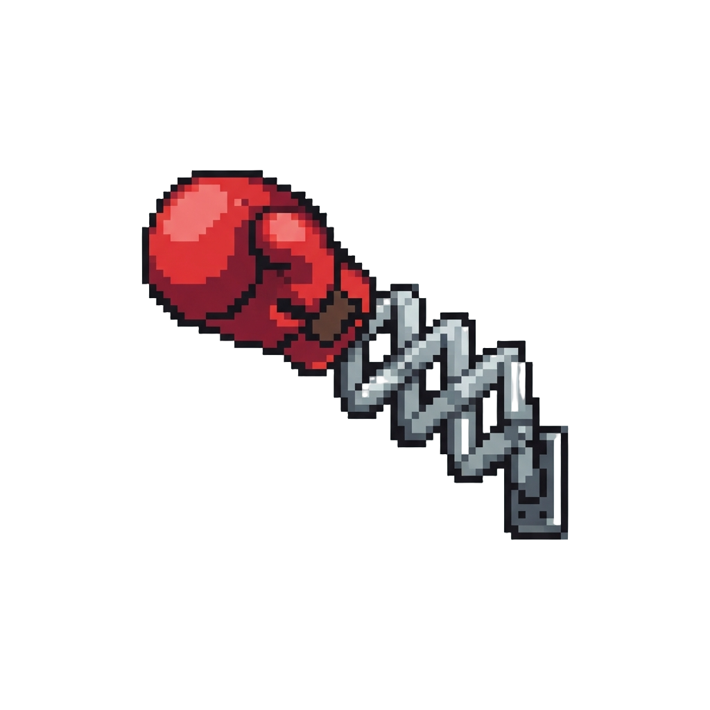 A Spring-loaded Boxing Glove on an Accordion Arm