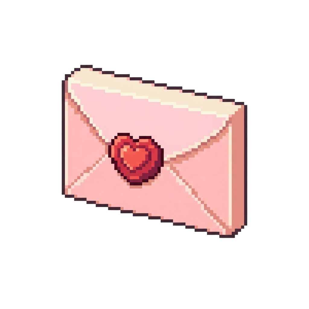 A Perfumed Pastel Envelope Sealed with a Wax Heart