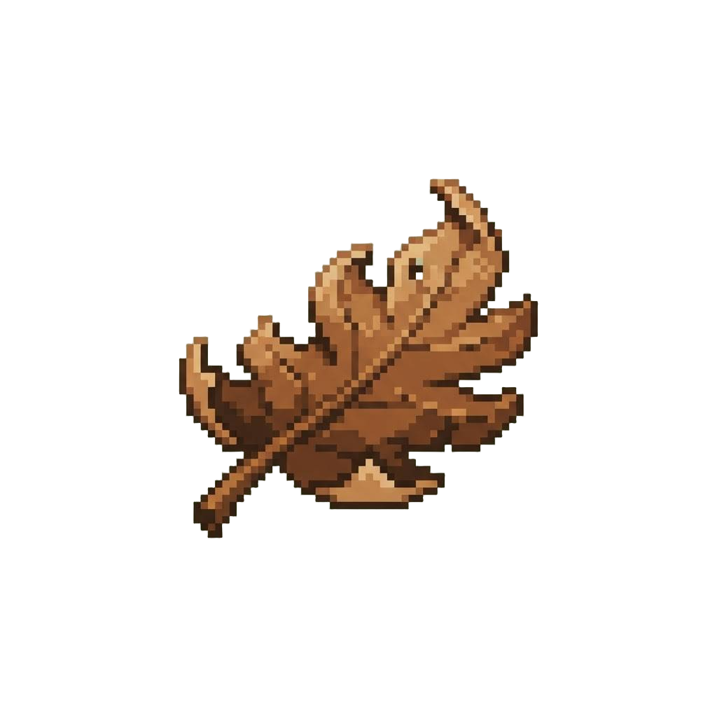 A Crunchy Brown Autumn Leaf Tumbling Out in the Wind