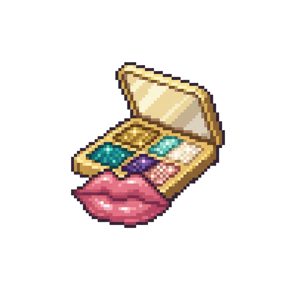 Ultra-glam Sparkly Metallic Eyeshadow and Soft Glossy Lips