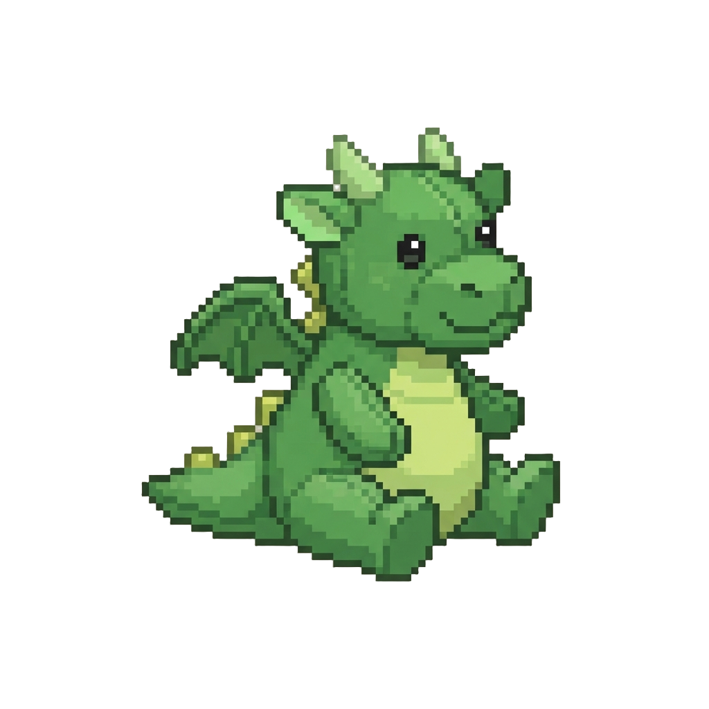 A Plush Green Dragon Toy