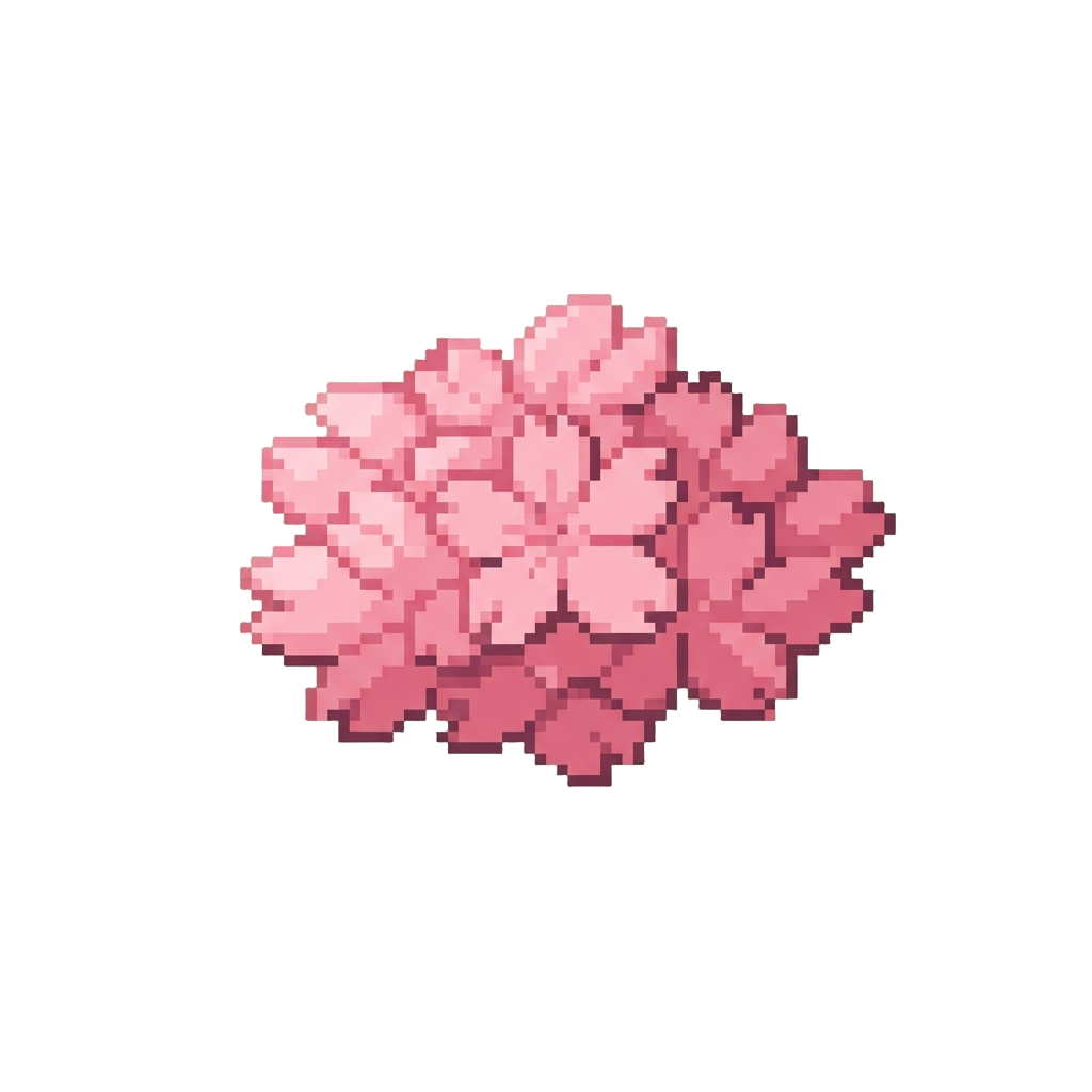 A Cloud of Floating Pink Cherry Blossom Petals