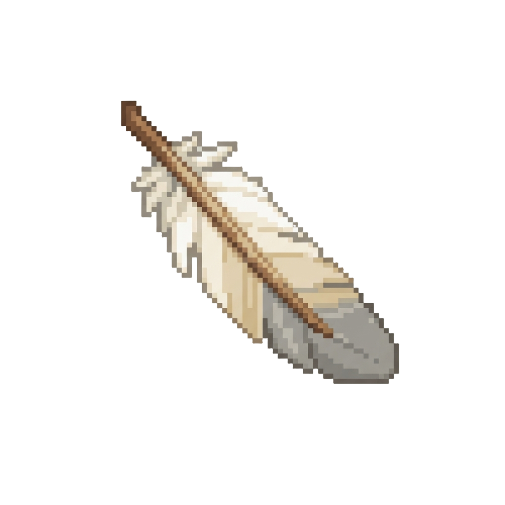 A Single Floating Feather