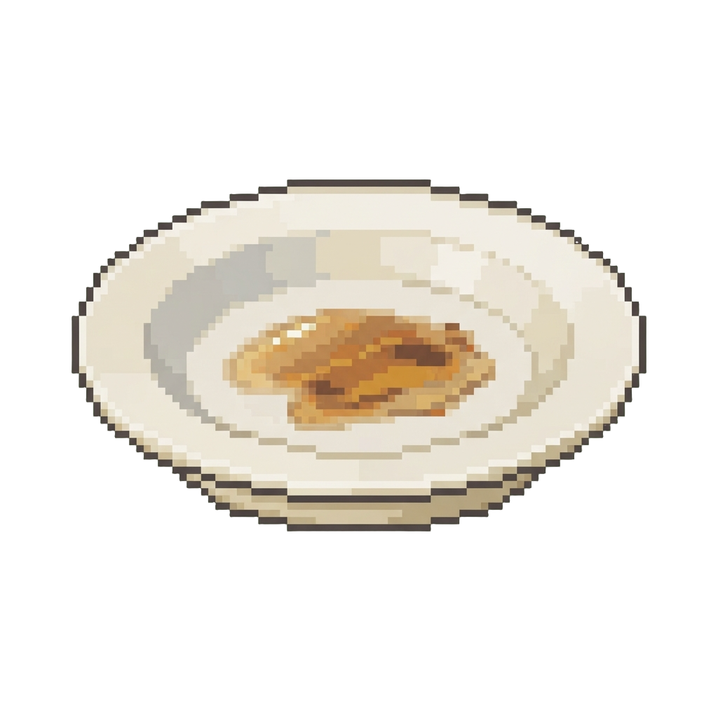 An Empty Plate with Only a Grease Smear