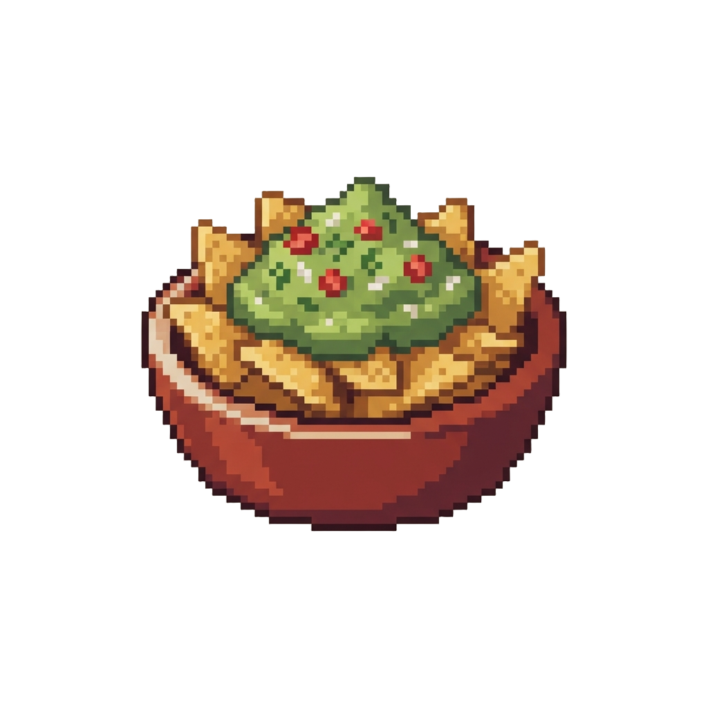 A Crisp Nachos Bowl with Fresh Guacamole