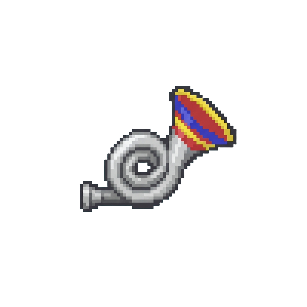 A Shiny Silver Party Horn
