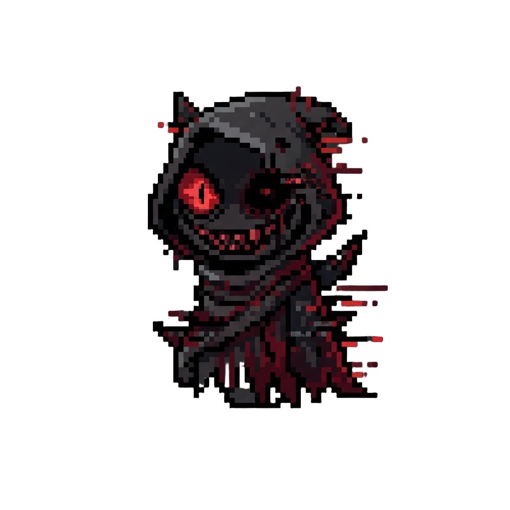A Spooky Glitched Black-and-red Horror Sprunki