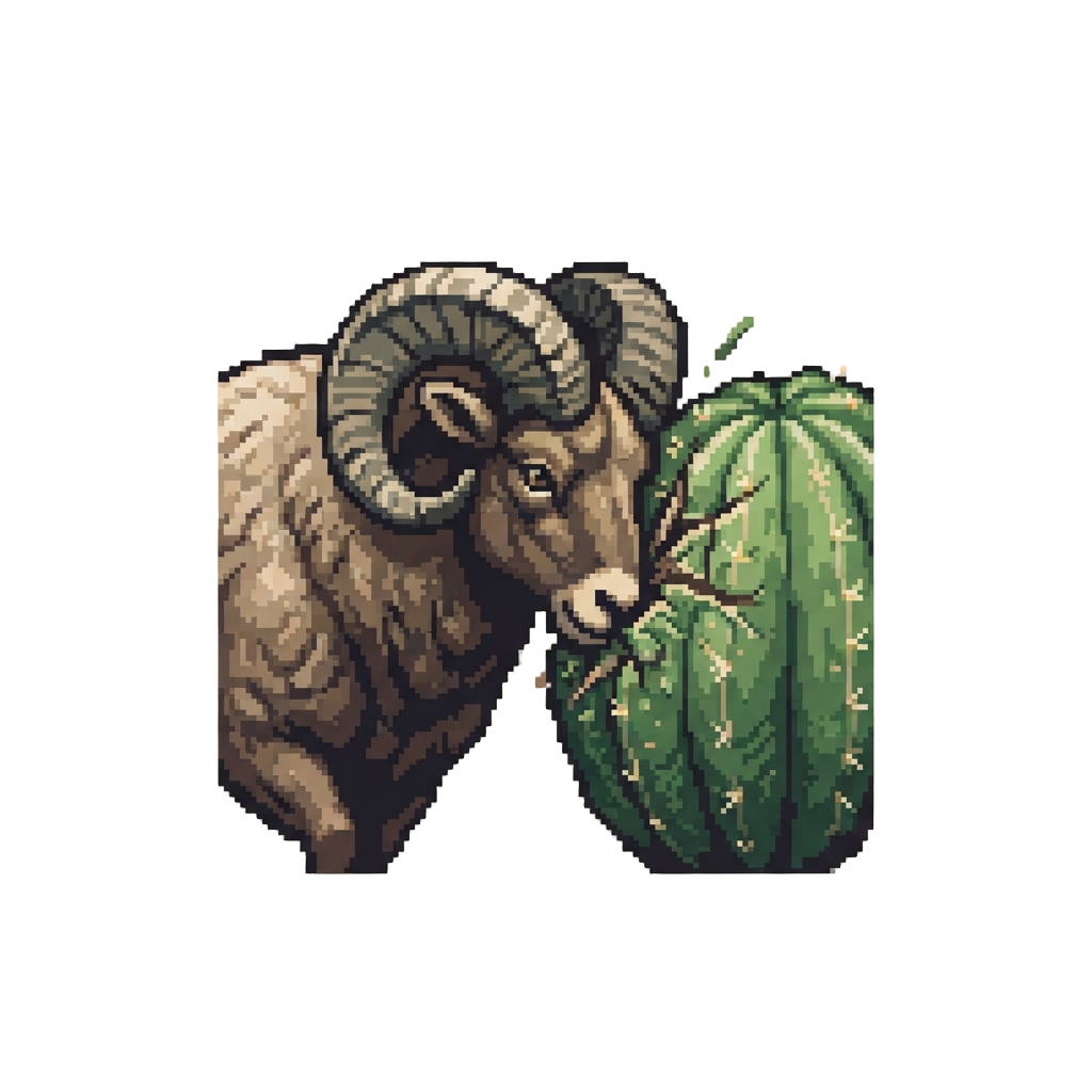 A Heavy Rear-end Ram Into a Giant Desert Cactus Boulder