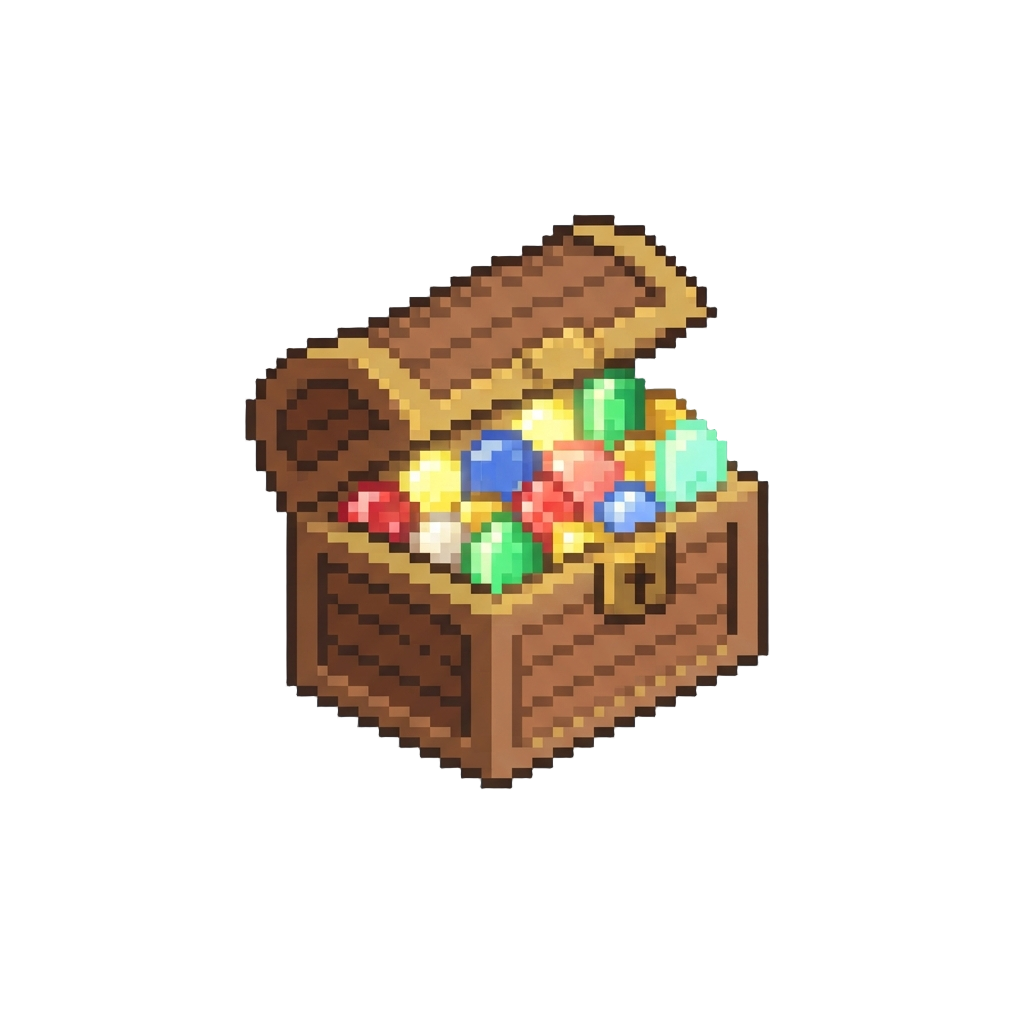 A Glowing Chest of Shiny Jewels